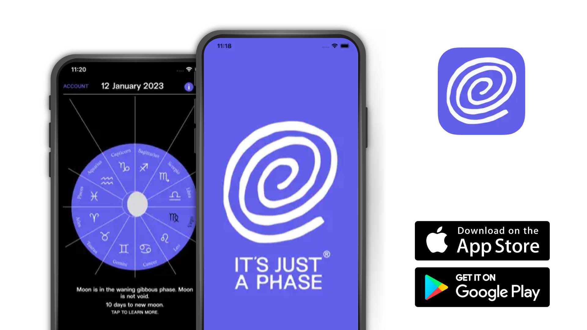 The It's Just A Phase App brought to you by Identity Pixel - App Design & Development in Essex