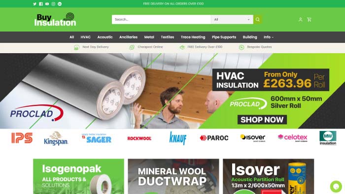 BuyInsulation web design preview