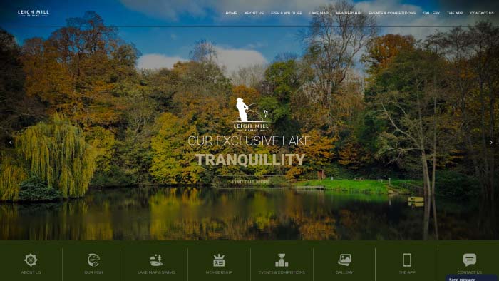 Leighmillfishing web design preview
