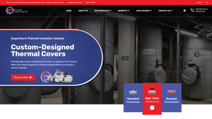NJC Thermal Website Design - Commercial Thermal Insulation Web Development