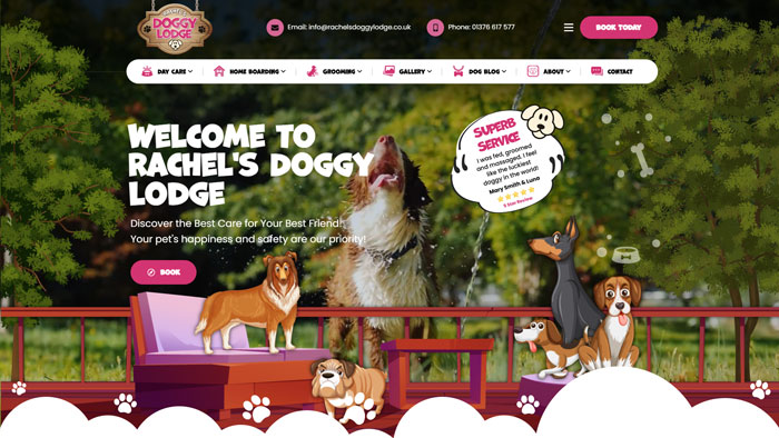 Rachel's Doggy Lodge Website Design - Pet Care & Boarding Service Web Solution