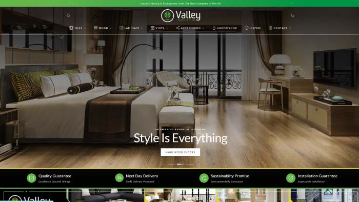 Valleyfloors web design preview