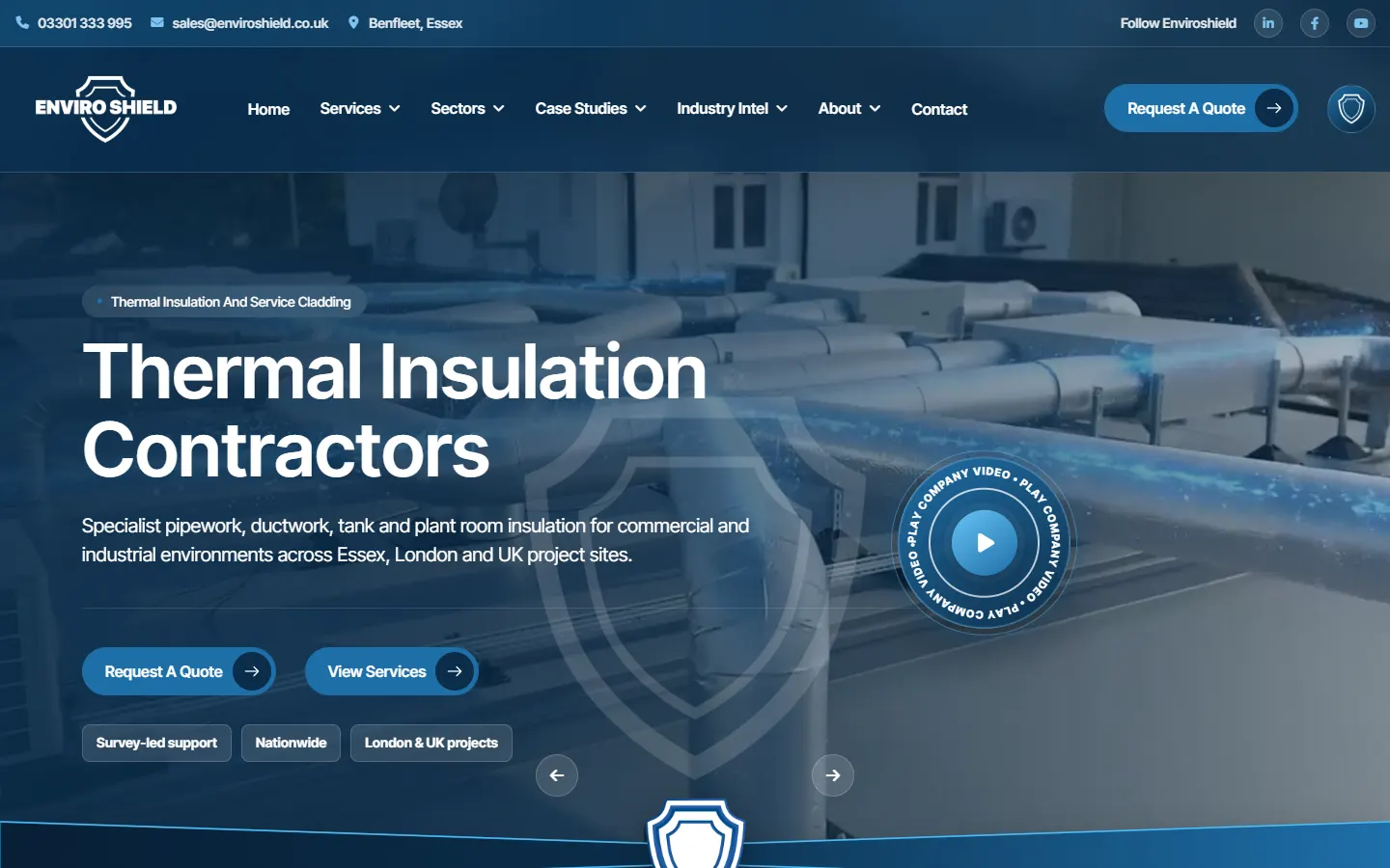 Refreshed Enviroshield website designed by Identity Pixel